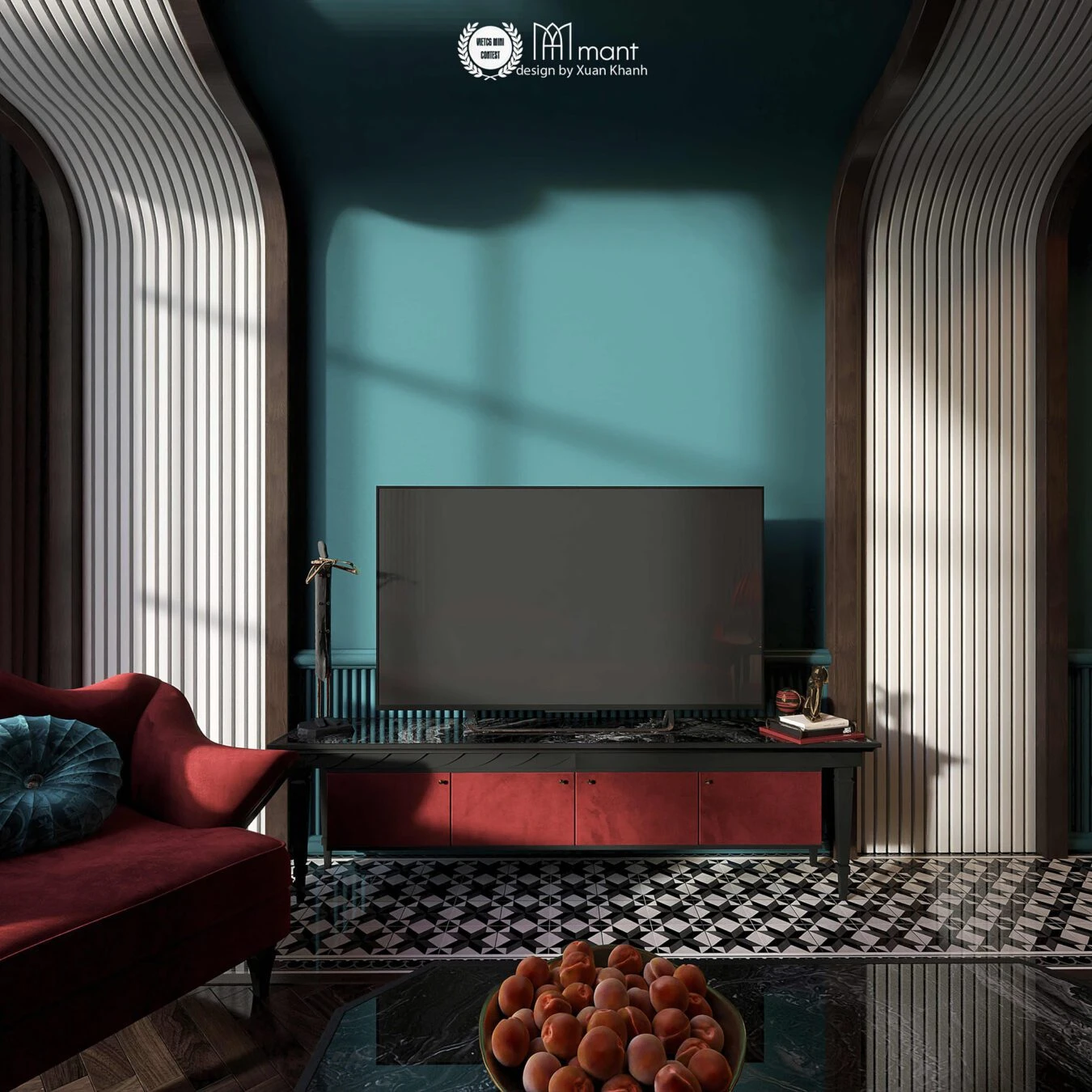 Living Room SketchUp Model Free Modern Download ID 100000351 (Xuan Khanh)