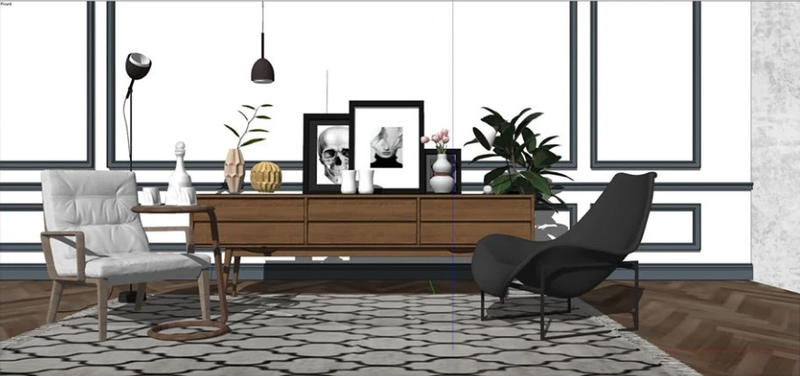 SketchUp Free Living Room Sketchup Free Model Modern Download ID 100000177 (Cuong Covua)