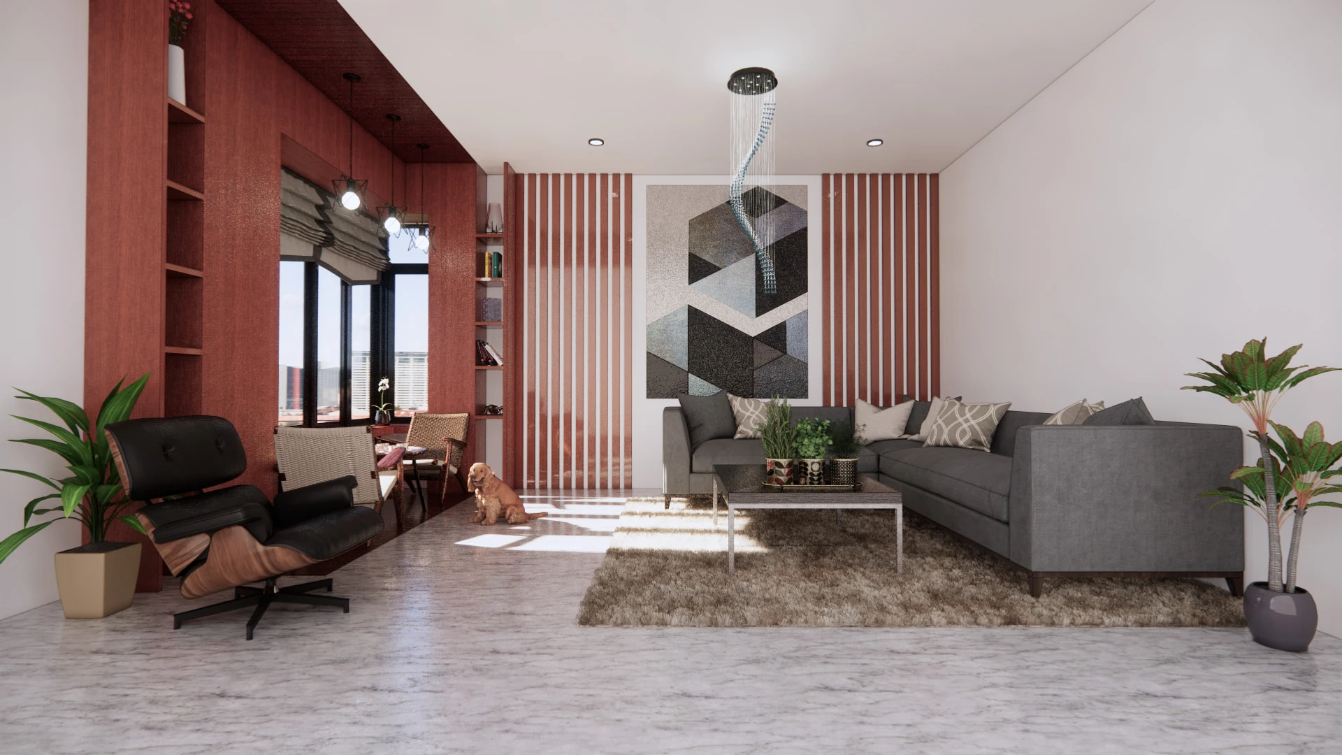 SketchUp Free Living Room Sketchup Model Download Enscape Modern Free ID 100000212 (Ho Minh)