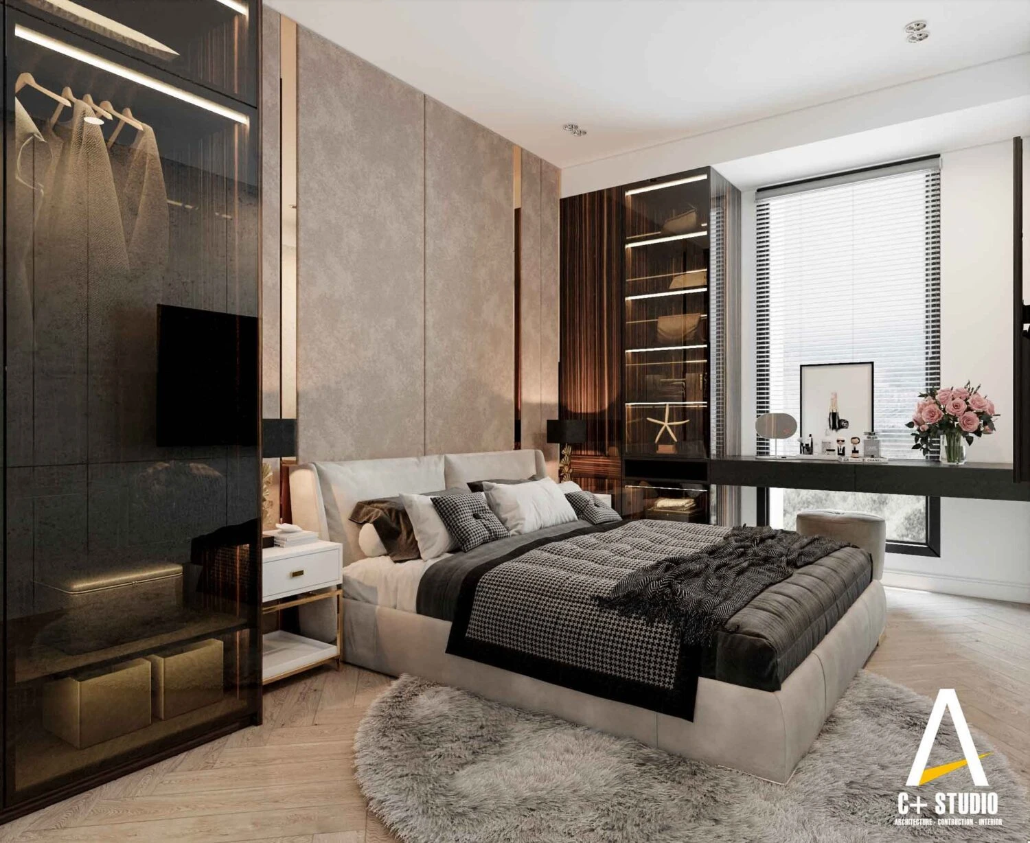 SketchUp Free Modern Bedroom Enscape Model Free Download ID 101000652 (Chinh Nguyen)