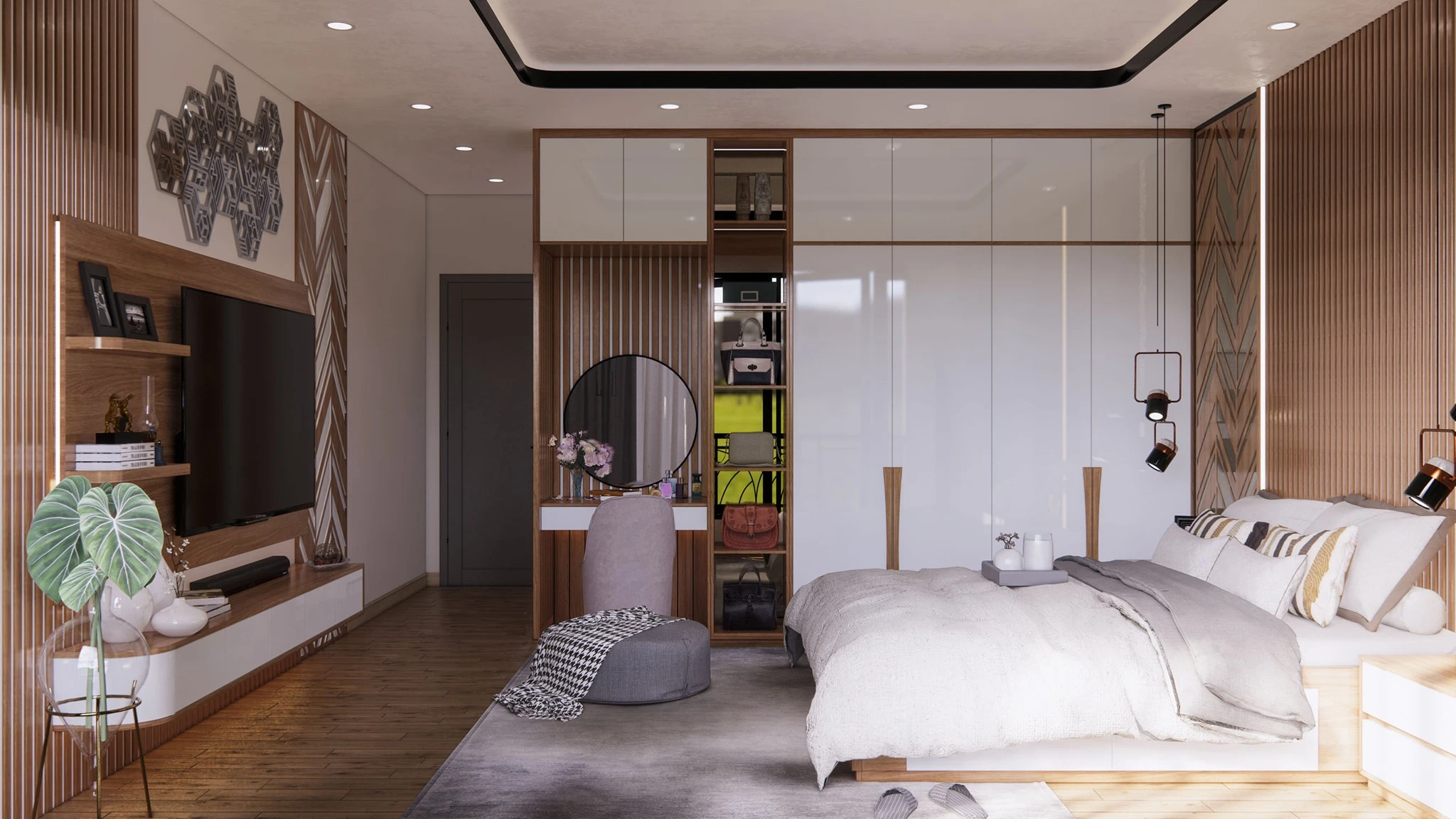 SketchUp Free Modern Bedroom Free Sketchup Scene Download ID 101000395 (Tran Phu Loc)