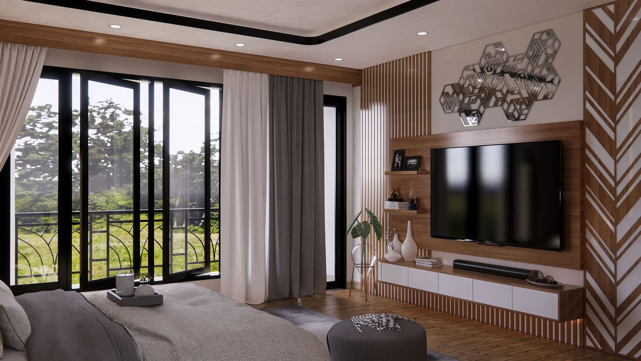 SketchUp Free Modern Bedroom Free Sketchup Scene Download ID 101000395 (Tran Phu Loc)