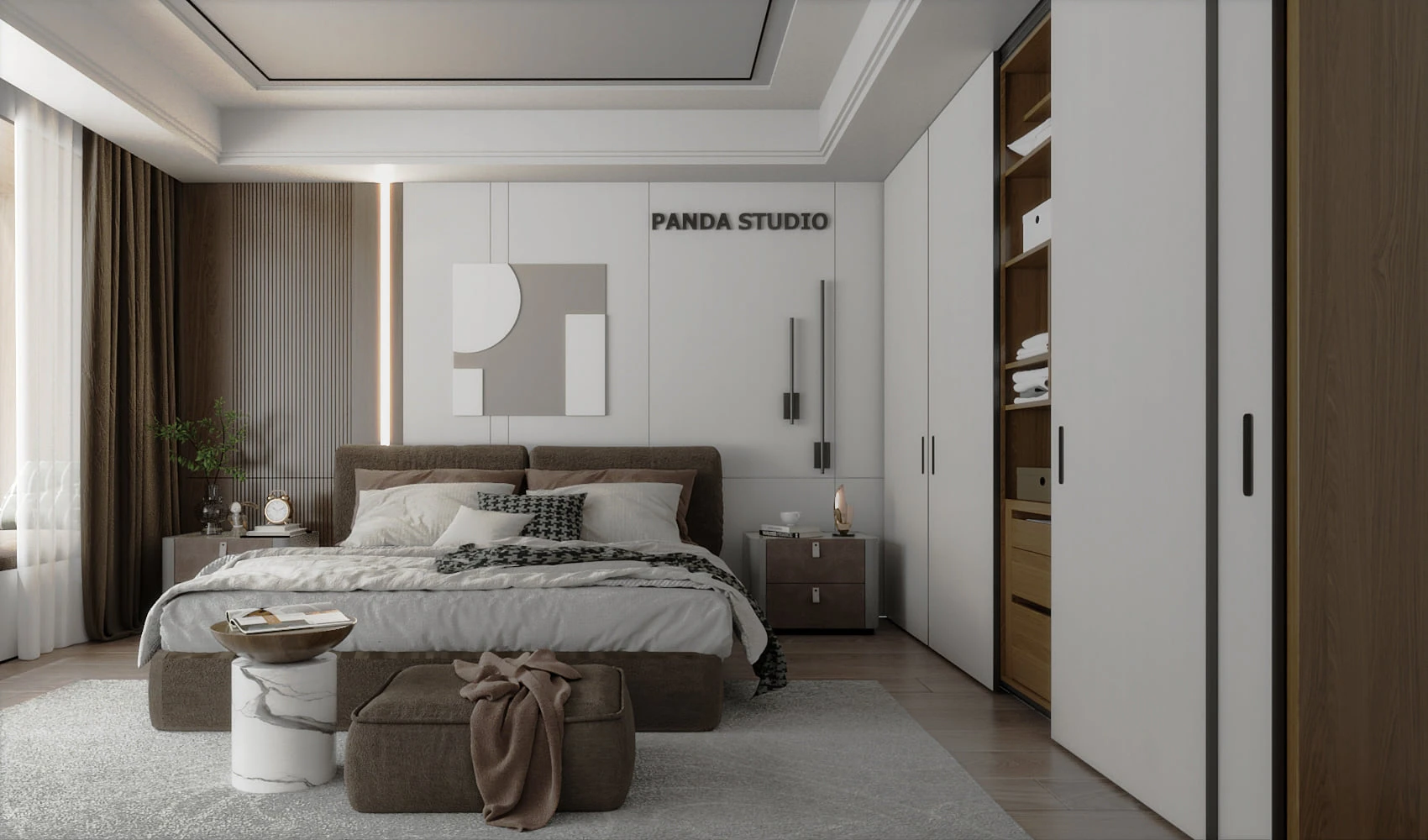 SketchUp Free Modern Bedroom Free Sketchup Scene Download ID 101000405 (Nghia House)