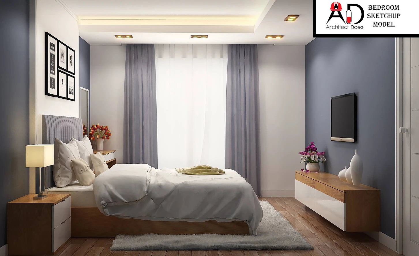 Modern Bedroom Sketchup 3d Models Free Download ID 101000437 (Architect Dose)