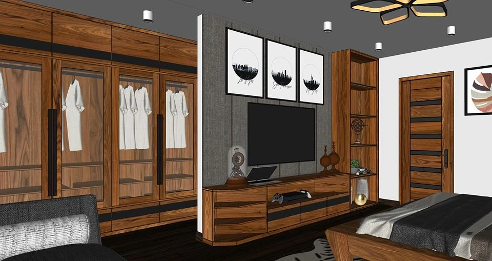 SketchUp Free Modern Bedroom Sketchup Model Free Download ID 101000301 (Xuan Khanh)