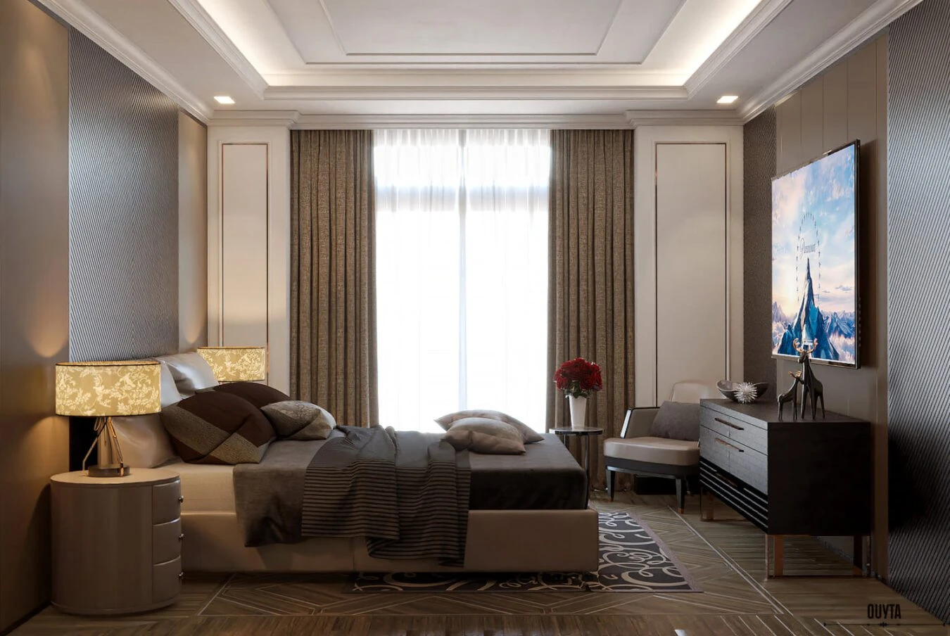 Modern Bedroom Sketchup Scene Free Download ID 101000598 (Quy Ta)