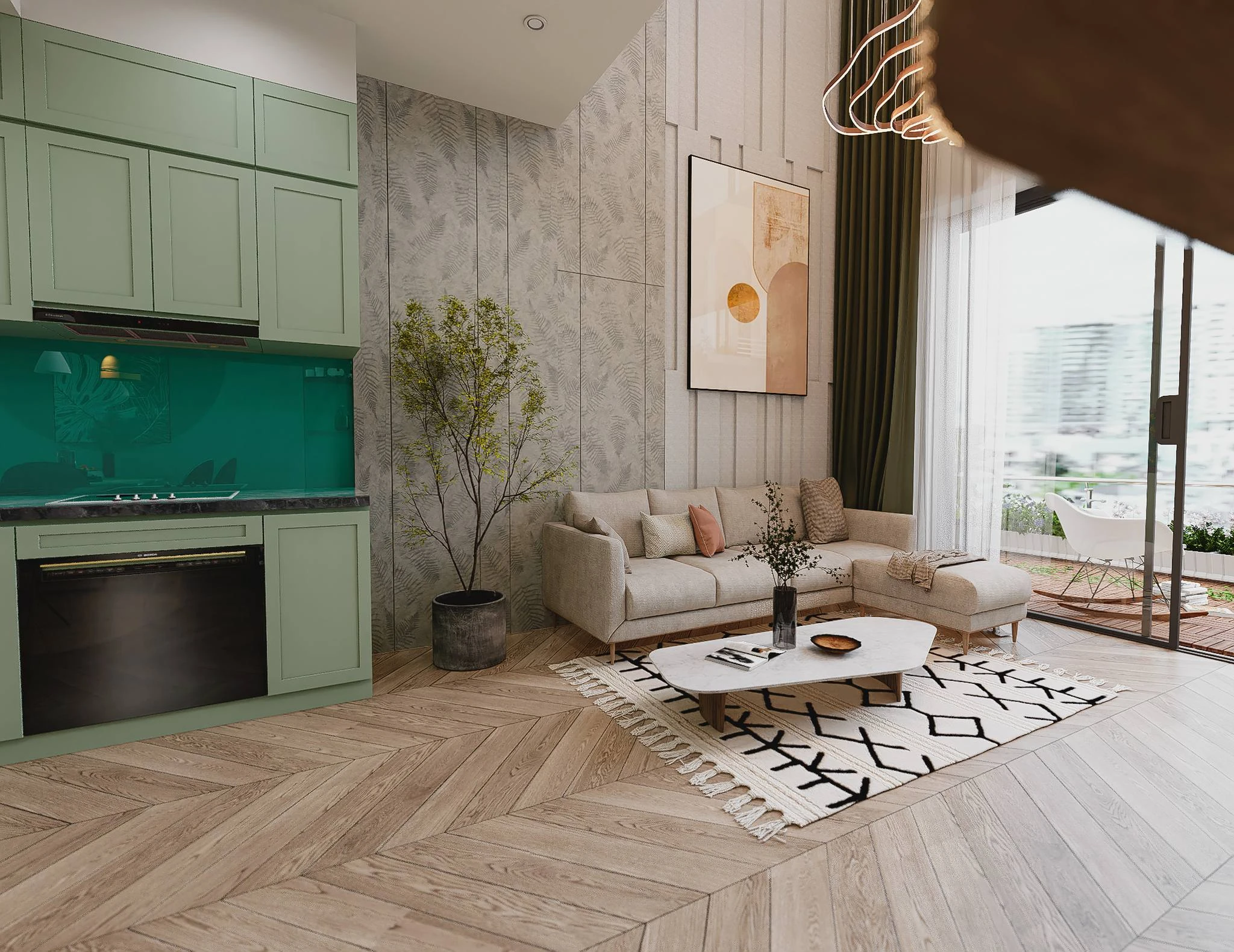 SketchUp Free Modern D5 Apartment Free Sketchup Models ID 106000192 (Xuan Truong)