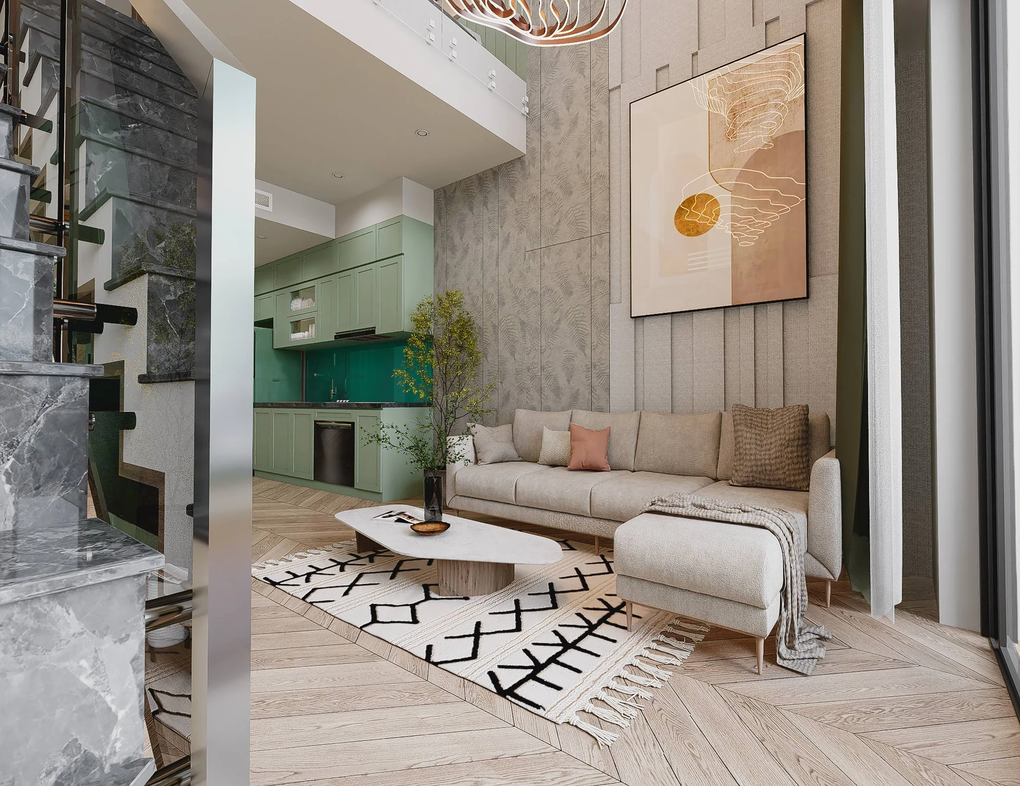 SketchUp Free Modern D5 Apartment Free Sketchup Models ID 106000192 (Xuan Truong)