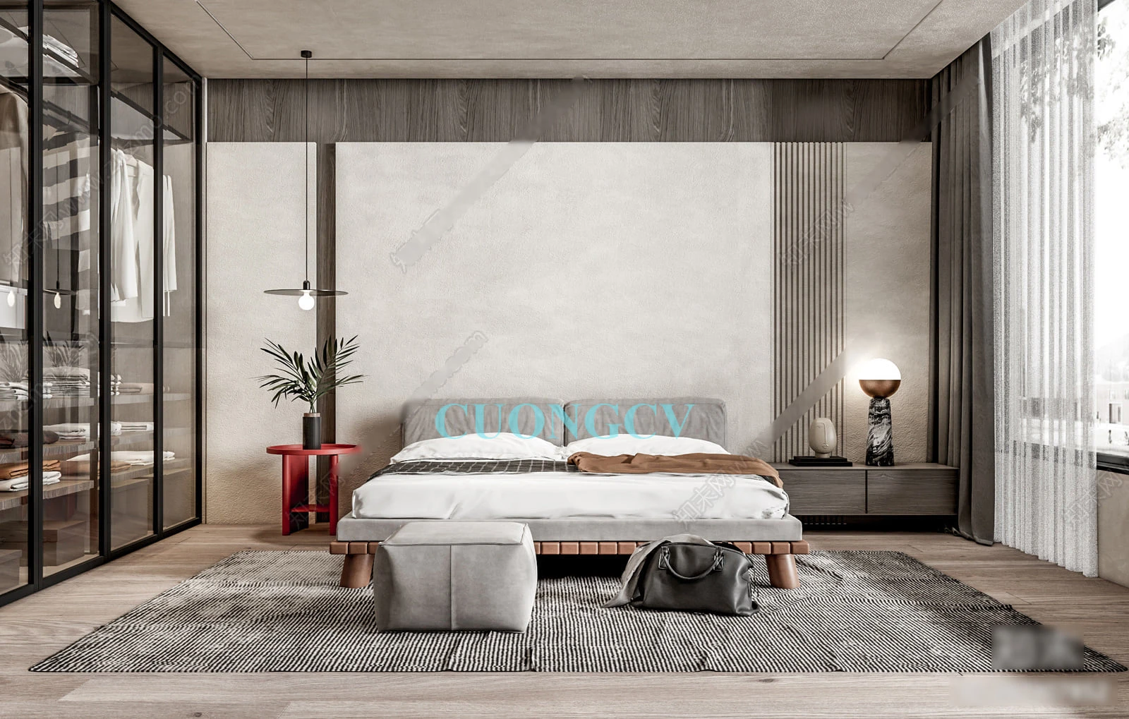 Modern Enscape Bedroom Free Sketchup Scene Download ID 101000564 (Cuong Covua)
