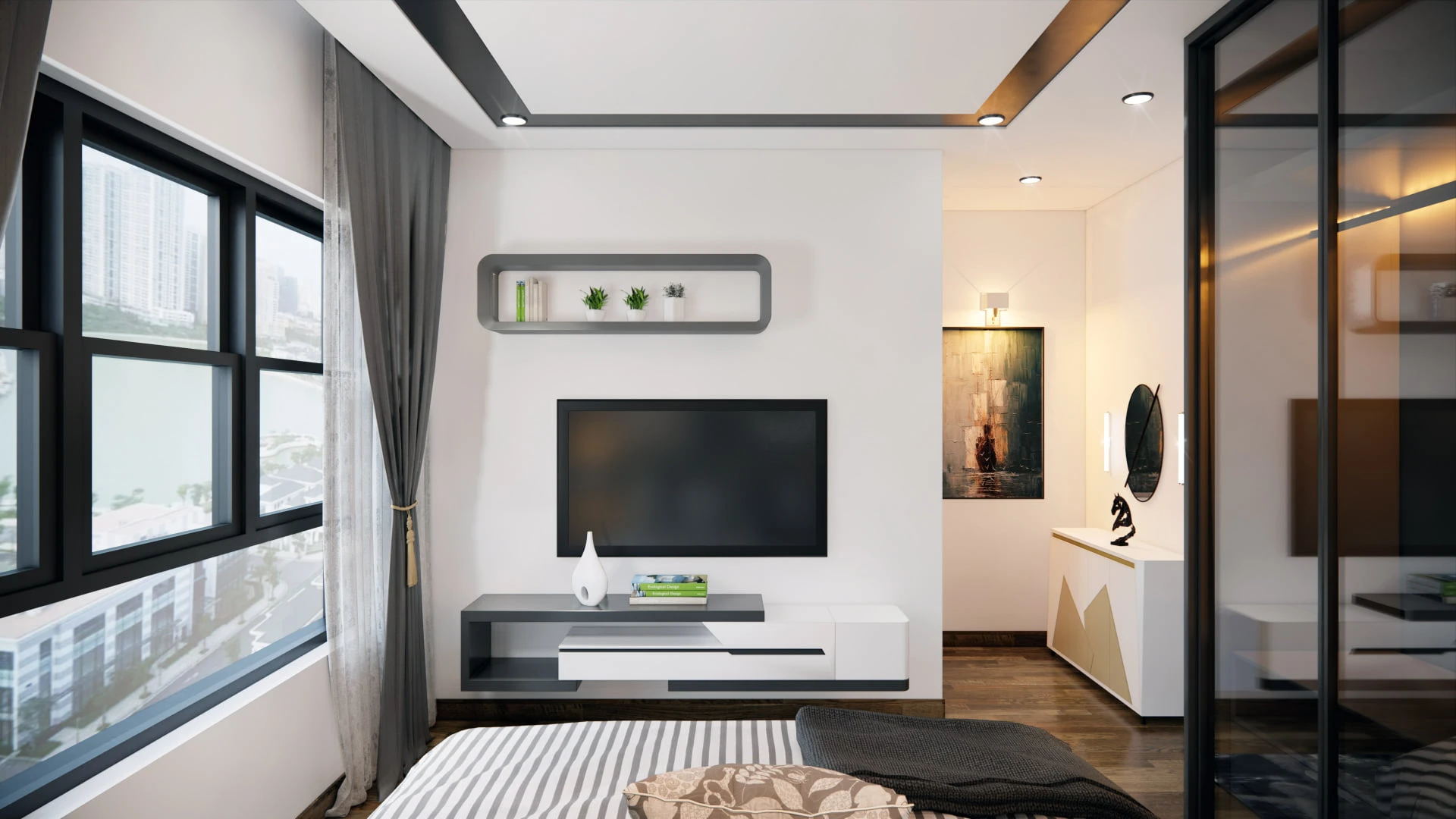 SketchUp Free Modern Enscape Bedroom Sketchup Scene Download Free ID 101000473 (Hung Tran)