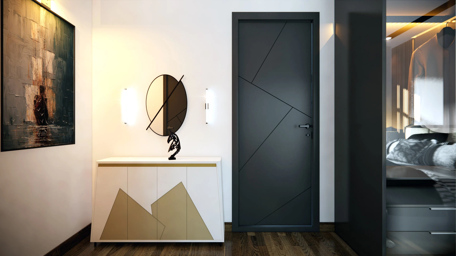 SketchUp Free Modern Enscape Bedroom Sketchup Scene Download Free ID 101000473 (Hung Tran)