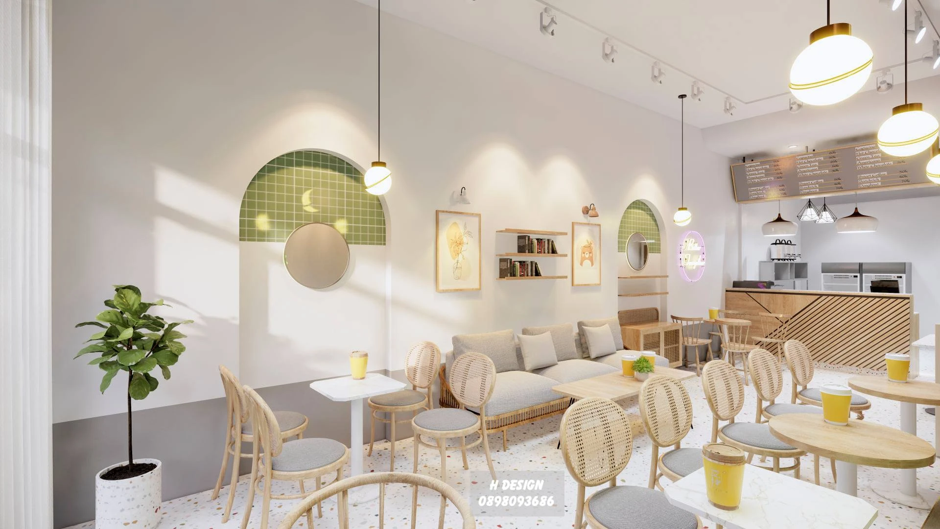 SketchUp Free Modern Enscape Coffee Shop Free SketchUp Models Download ID 108000060 (Hoang)