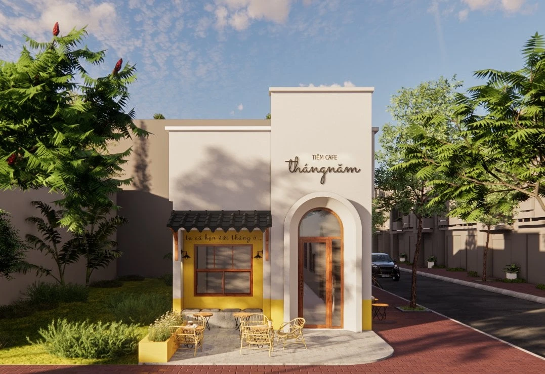 Modern Enscape Coffee Shop Free SketchUp Models Download ID 108000066 (Nghiem Viet Thai)