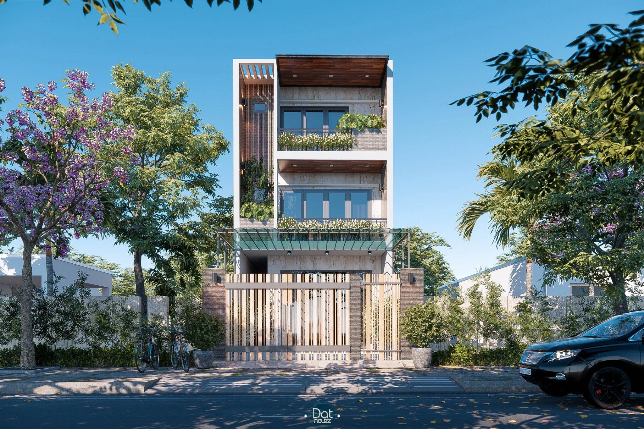 Modern Enscape Exterior Free Sketchup Scene ID 101000607 (Dat Houzz)