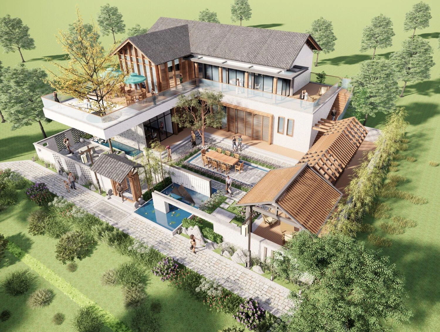 Modern Enscape Exterior Sketchup 3d Models Free Download ID 101000274 (Dinh Thanh)