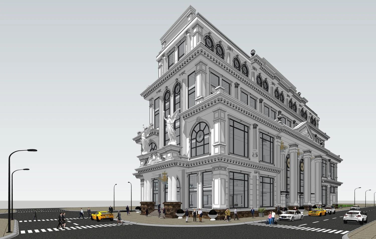 SketchUp Free Modern Enscape Exterior Sketchup Free Model ID 101000320 (Kts Xuan Kien)