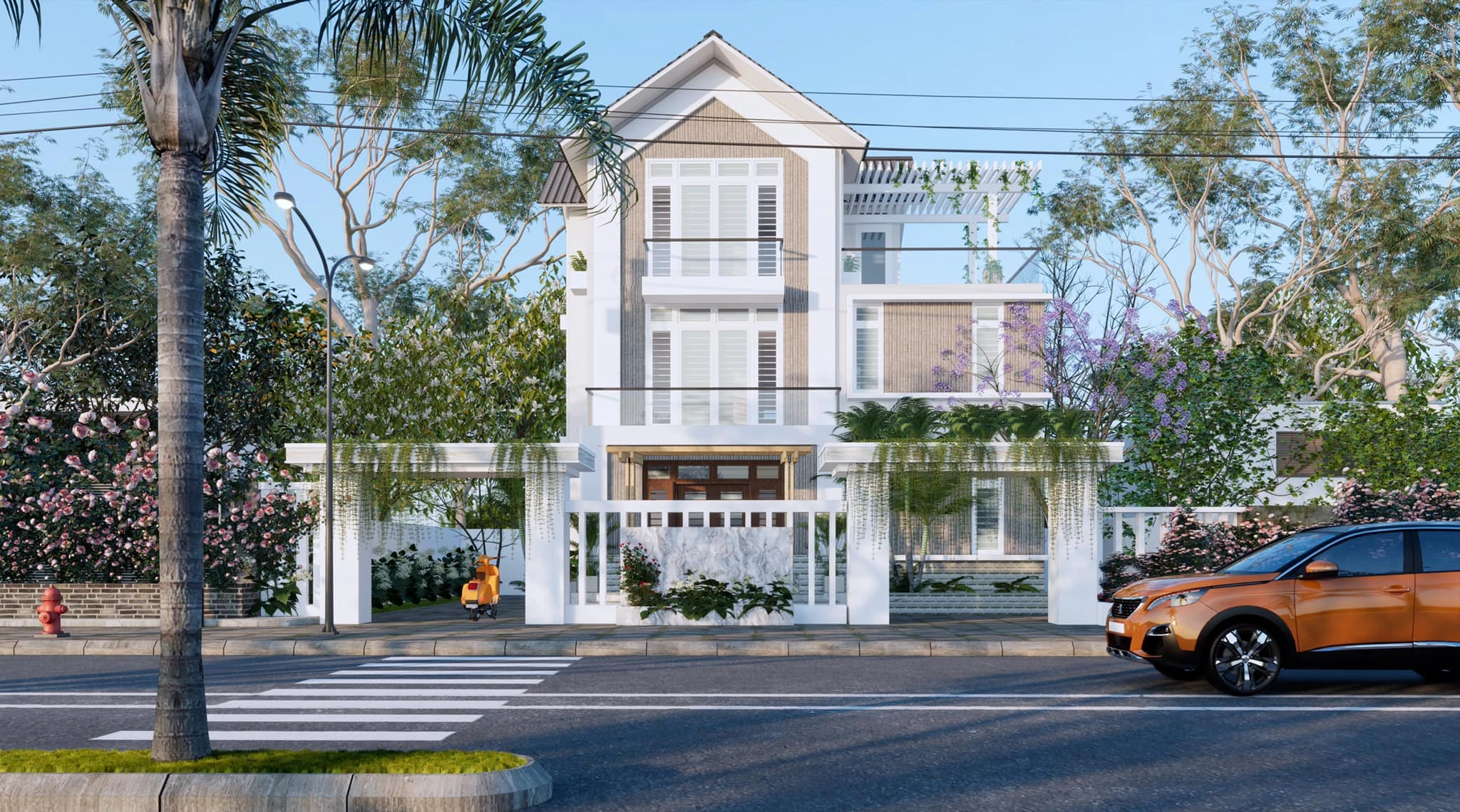 Modern Enscape Exterior Sketchup Free Model ID 101000500 (Minh Toan)