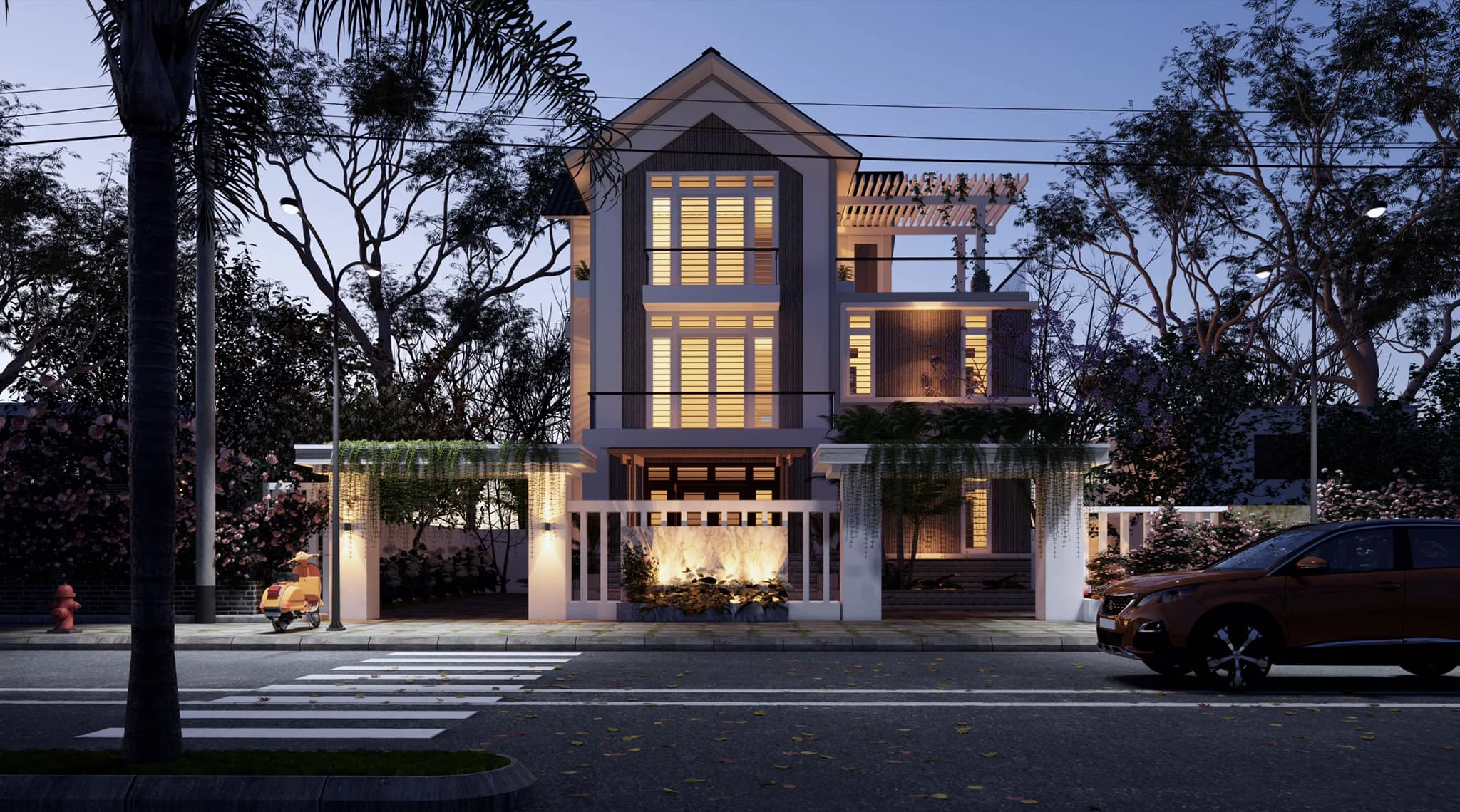 Modern Enscape Exterior Sketchup Free Model ID 101000500 (Minh Toan)