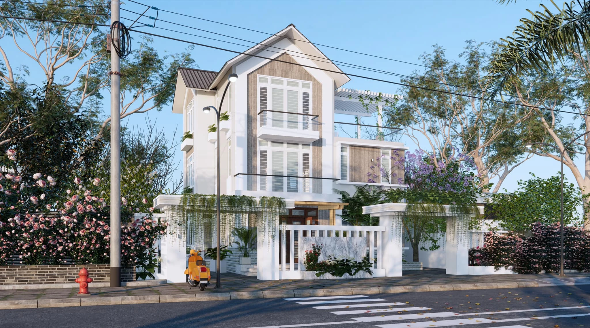 Modern Enscape Exterior Sketchup Free Model ID 101000500 (Minh Toan)