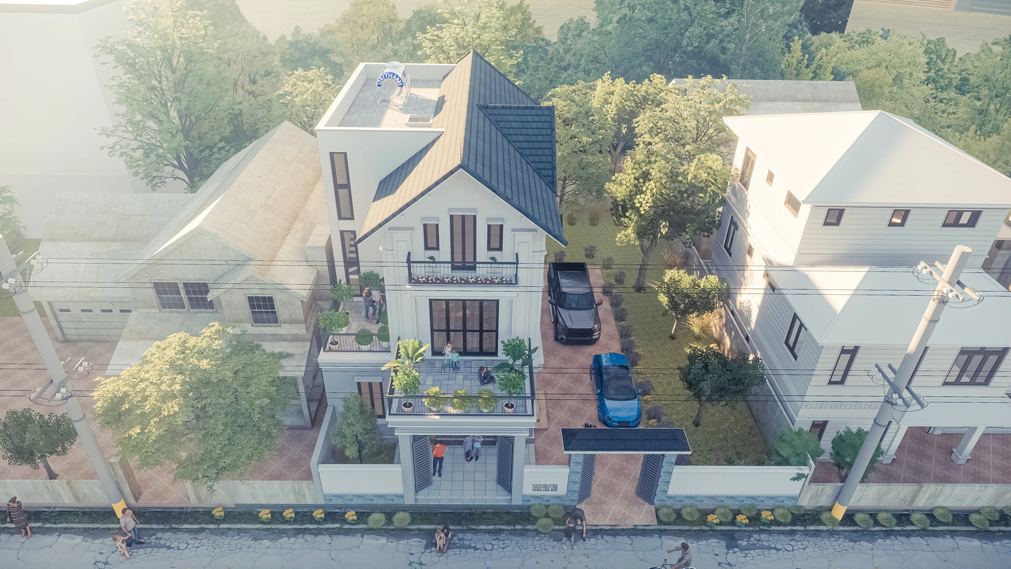 SketchUp Free Modern Enscape Exterior Sketchup Free Model ID 101000520 (Nguyen Van Nam)