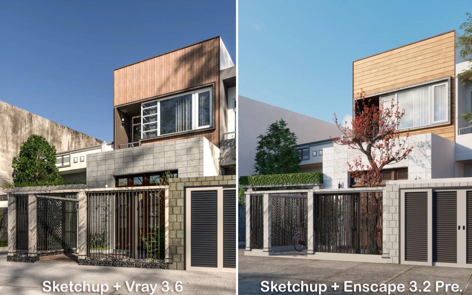 Modern Enscape Exterior Sketchup Scene Download ID 101000358 (Archrender)