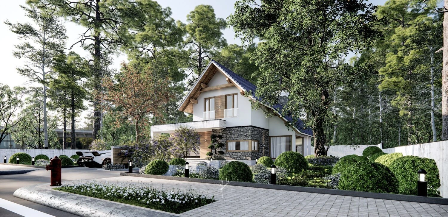 Modern Enscape Exterior Sketchup Scene Free Download ID 101000263 (Nguyen Ngoc Khai)