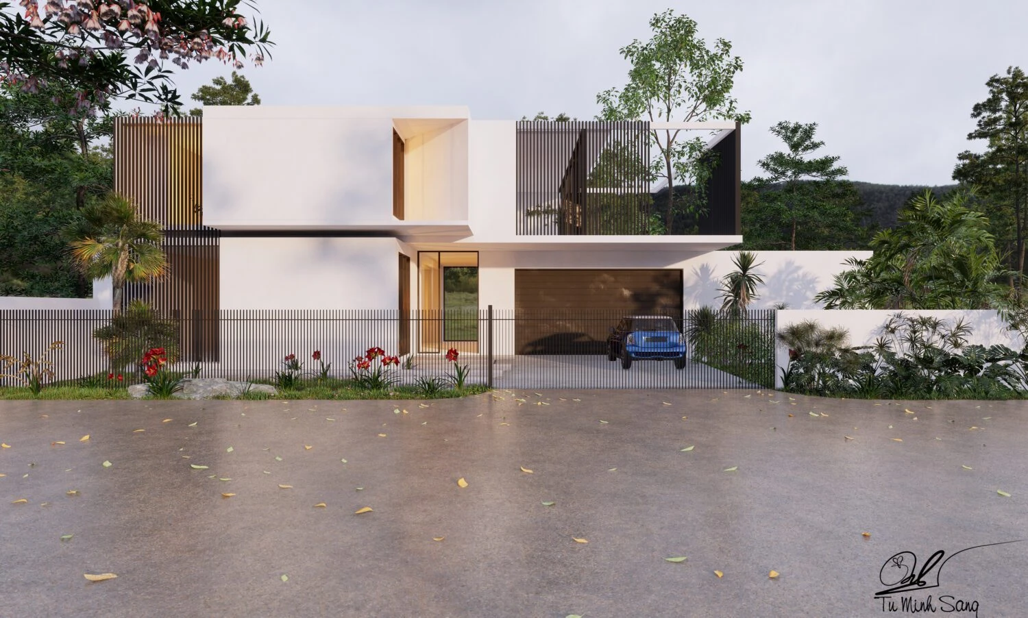 Modern Enscape Exterior Sketchup Scene Free Download ID 101000363 (Tu Minh Sang)