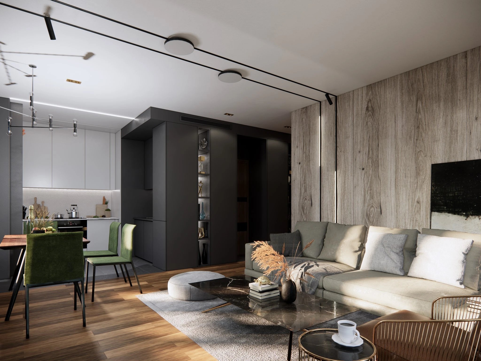 Modern Enscape Living Room And Dining Room Sketchup Scene Download Free ID 218000074 (Thoai Tran)