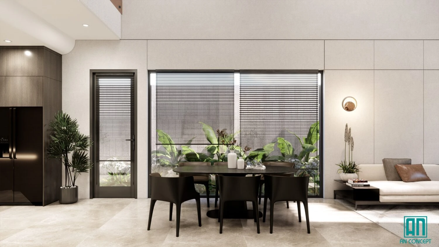 SketchUp Free Modern Enscape Living Room - Dining Room Download SketchUp Models Free ID 218000136 (Tan Hung)