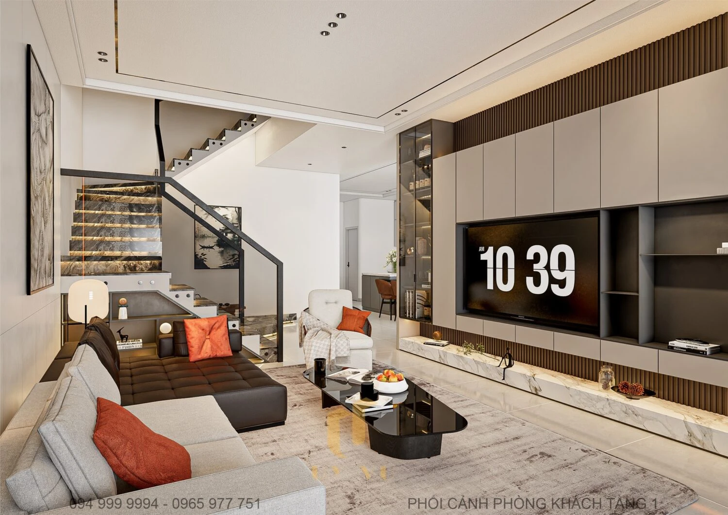 Modern Enscape Living Room - Dining Room Download SketchUp Models Free ID 218000196 (Pham Minh Quang)