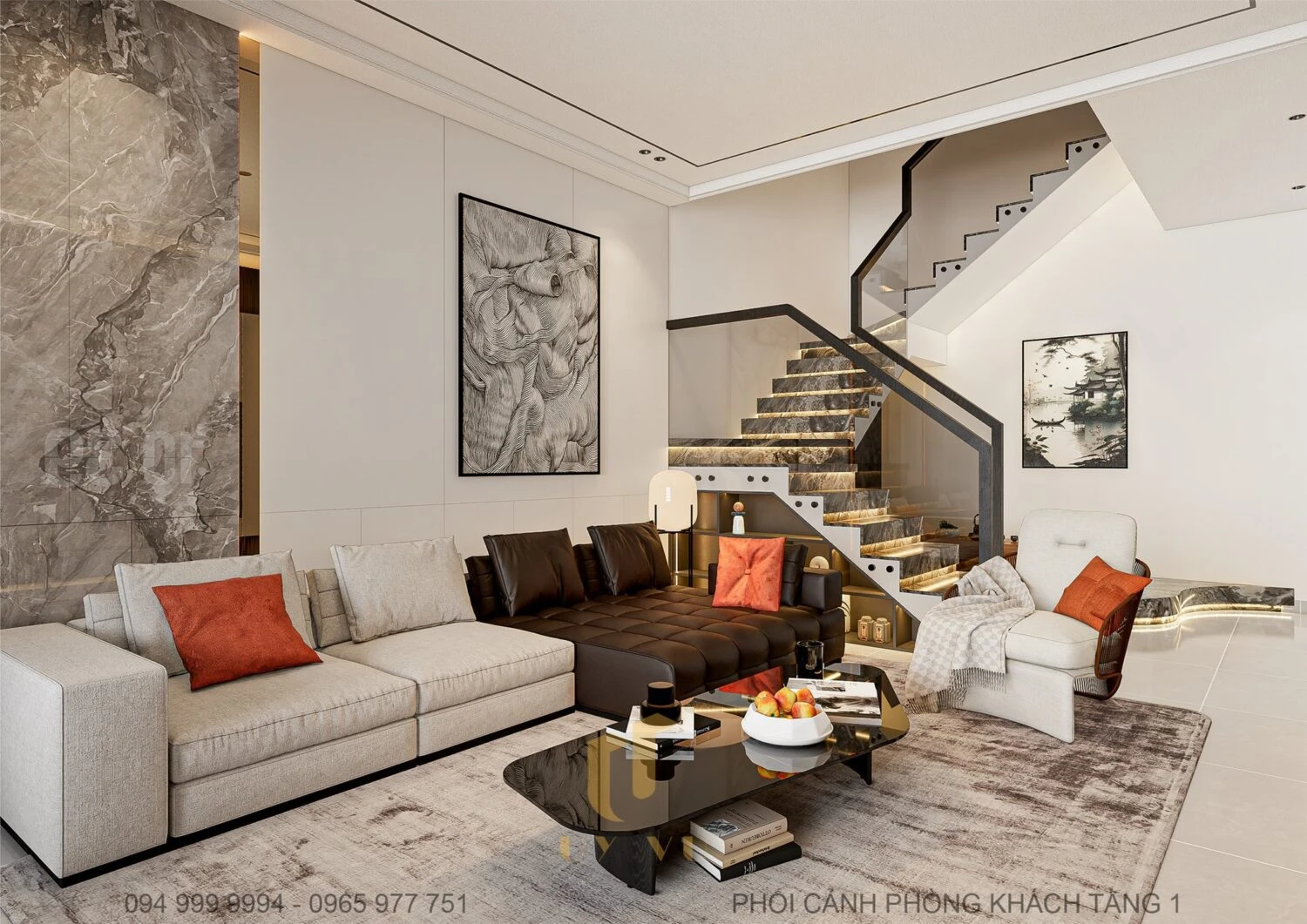 Modern Enscape Living Room - Dining Room Download SketchUp Models Free ID 218000196 (Pham Minh Quang)