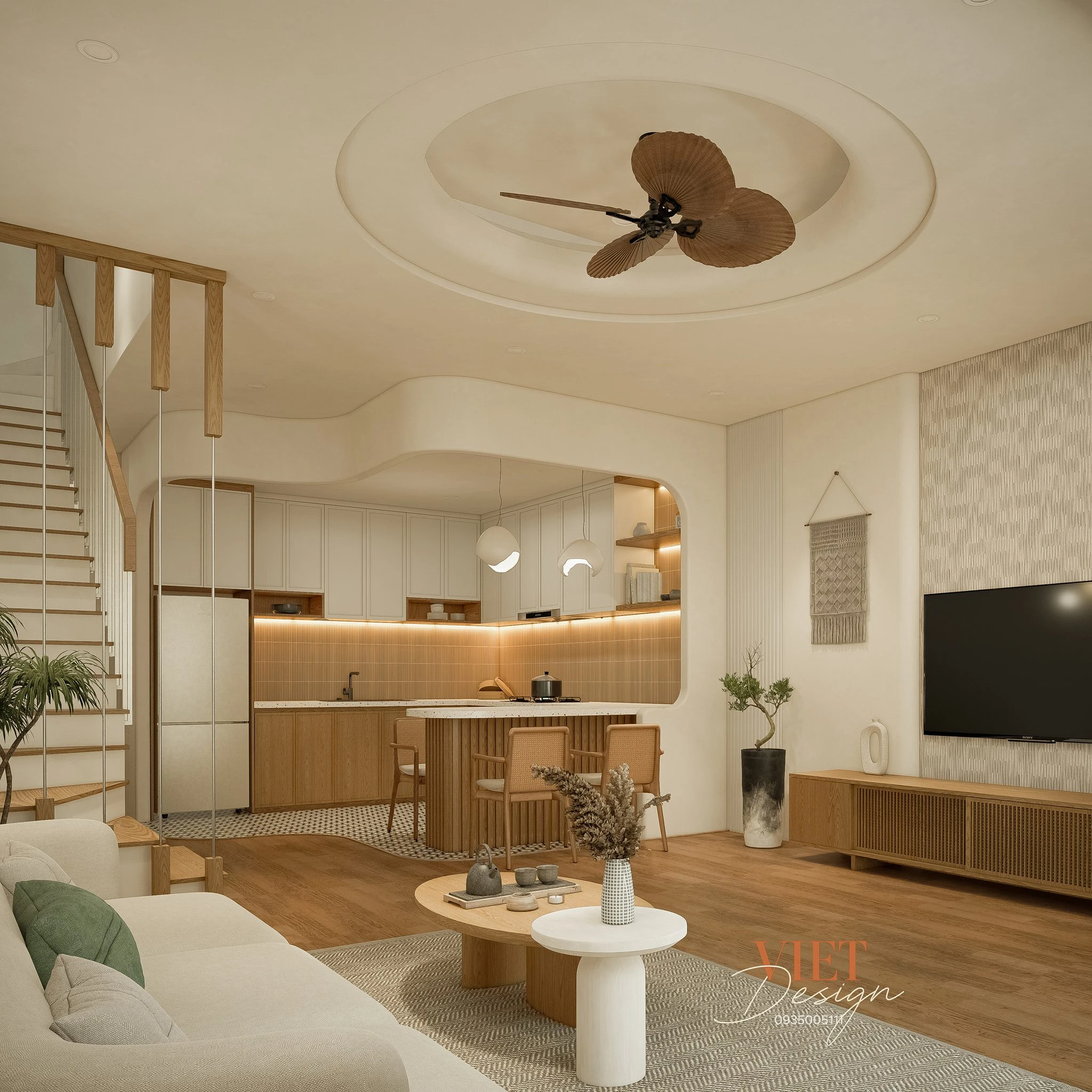 Modern Enscape Living Room - Dining Room Download SketchUp Models Free ID 218000226 (Viet Ho)