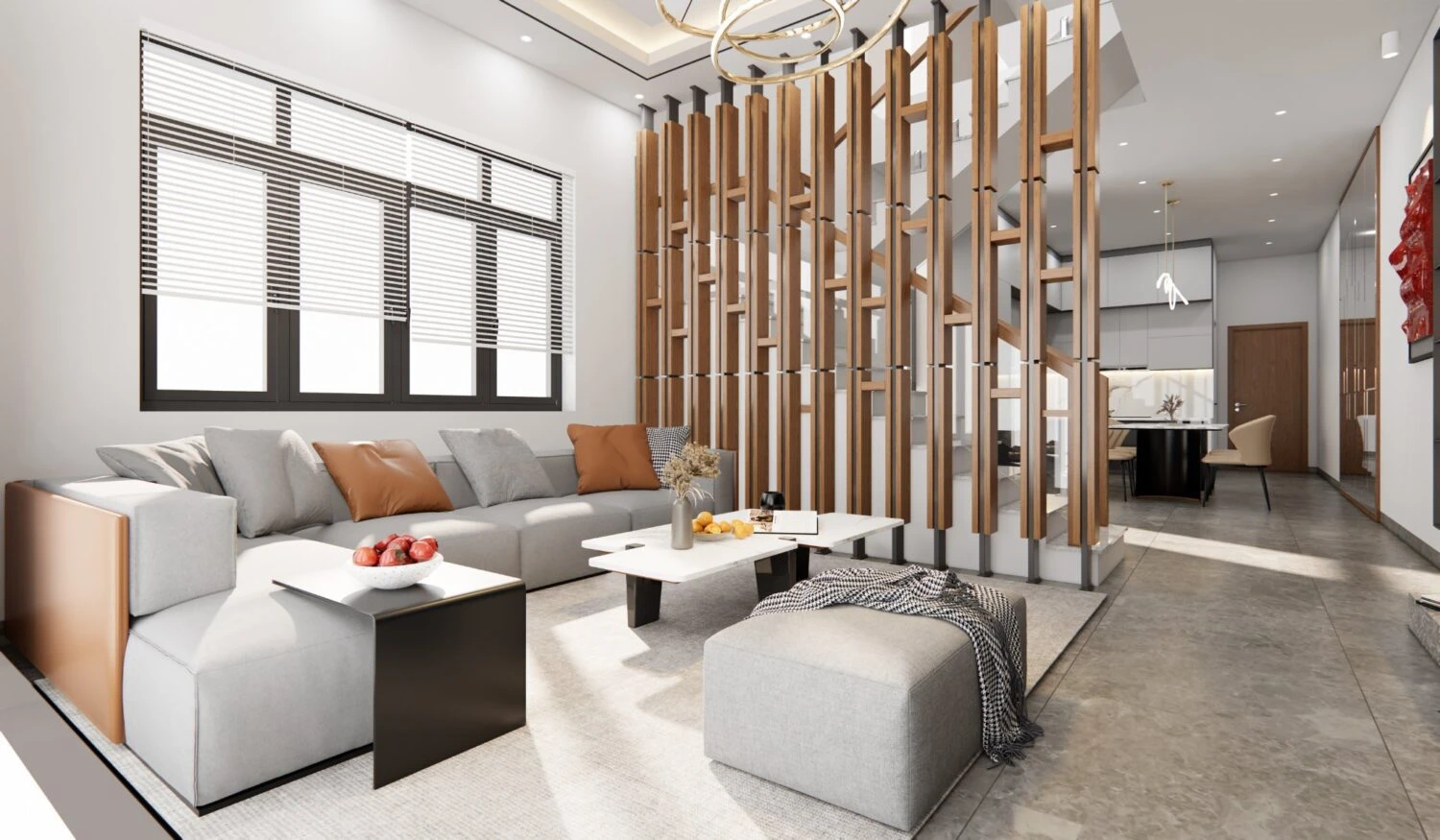 Modern Enscape Living Room - Dining Room Free SketchUp Models Download ID 218000142 (Dinh Thanh)