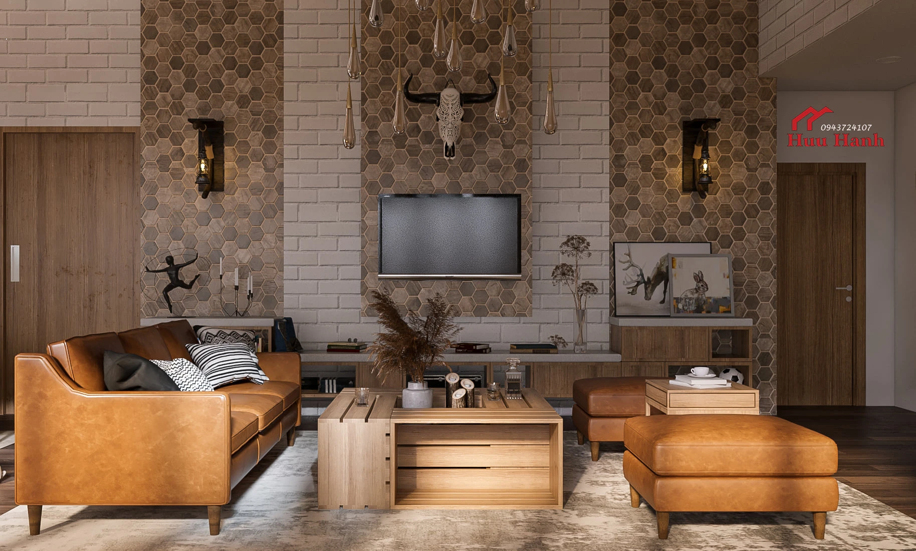 SketchUp Free Modern Enscape Living Room - Dining Room SketchUp Free Model Download ID 218000124 (Pun Huu)