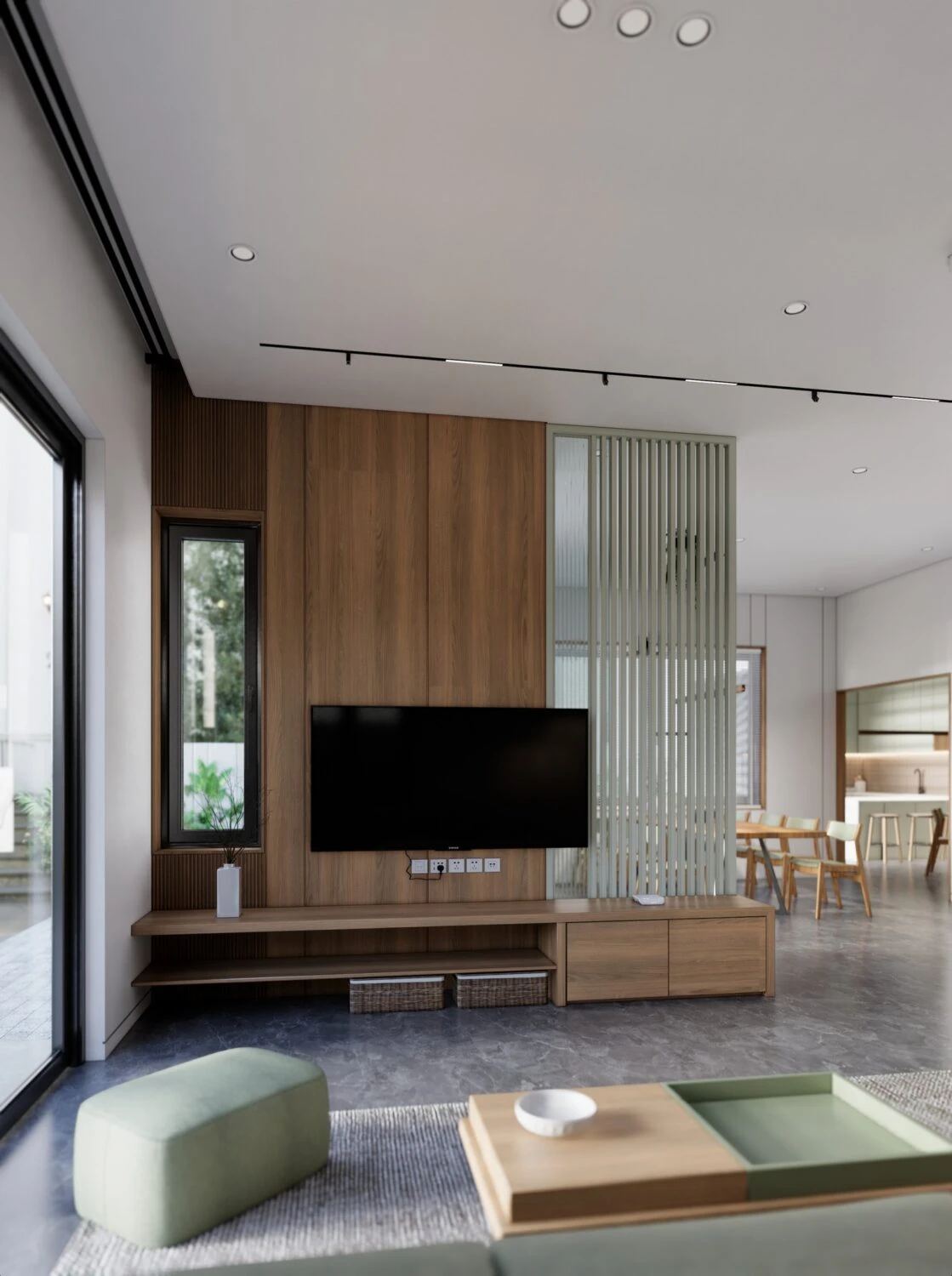 SketchUp Free Modern Enscape Living Room - Dining Room SketchUp Free Model Download ID 218000154 (Gi Trap)