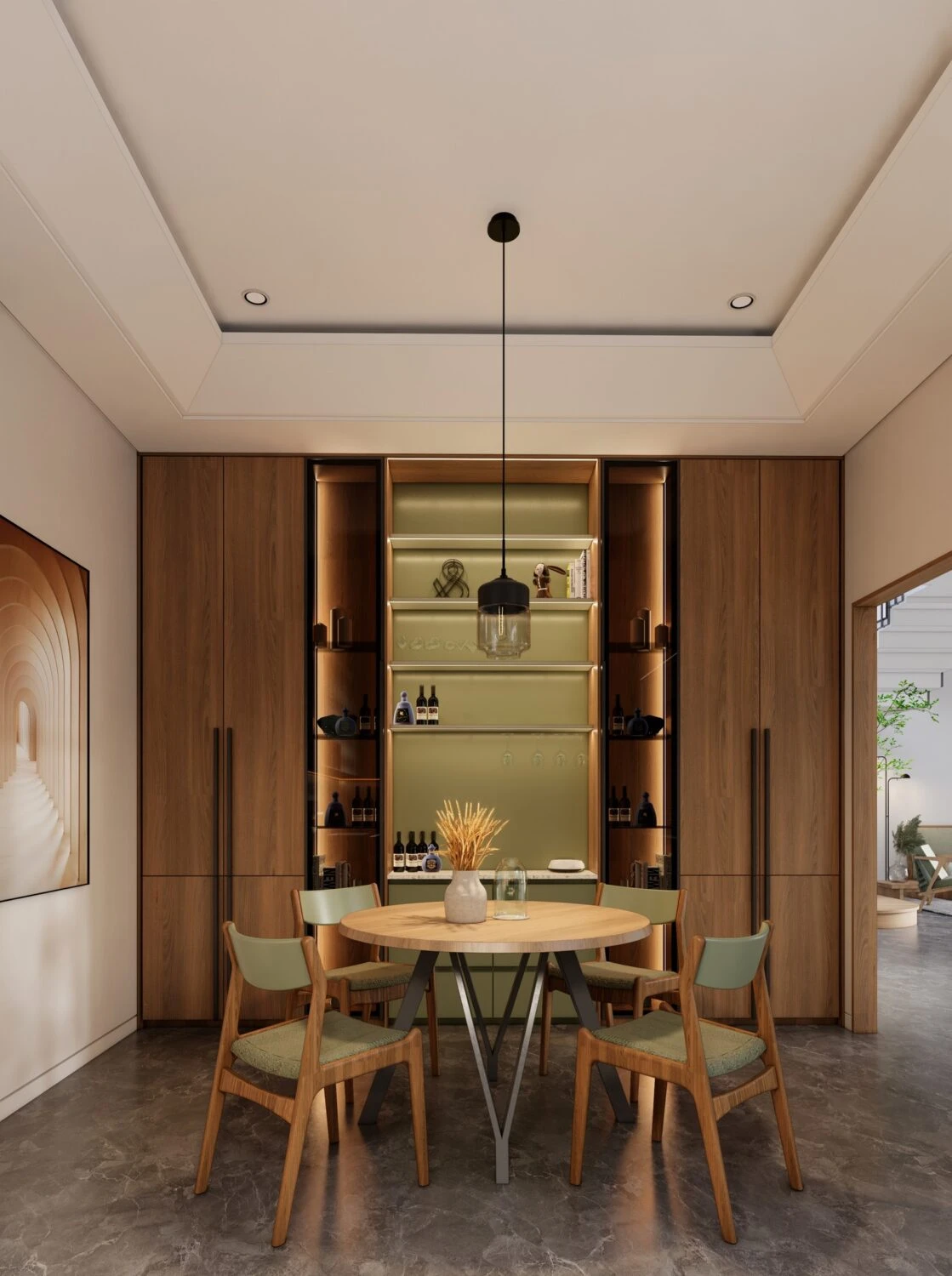 SketchUp Free Modern Enscape Living Room - Dining Room SketchUp Free Model Download ID 218000154 (Gi Trap)