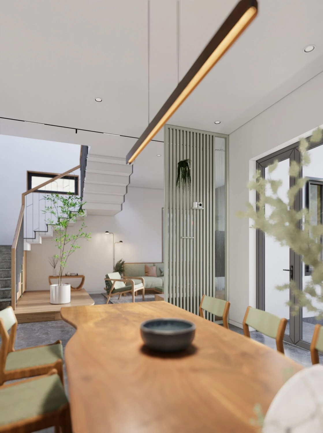 SketchUp Free Modern Enscape Living Room - Dining Room SketchUp Free Model Download ID 218000154 (Gi Trap)