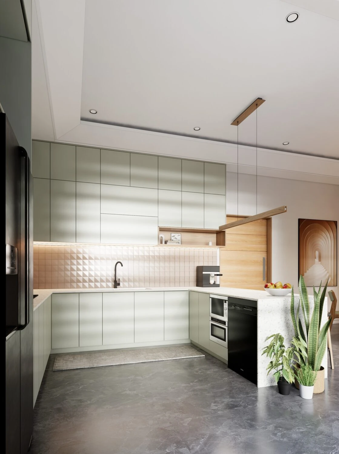 SketchUp Free Modern Enscape Living Room - Dining Room SketchUp Free Model Download ID 218000154 (Gi Trap)