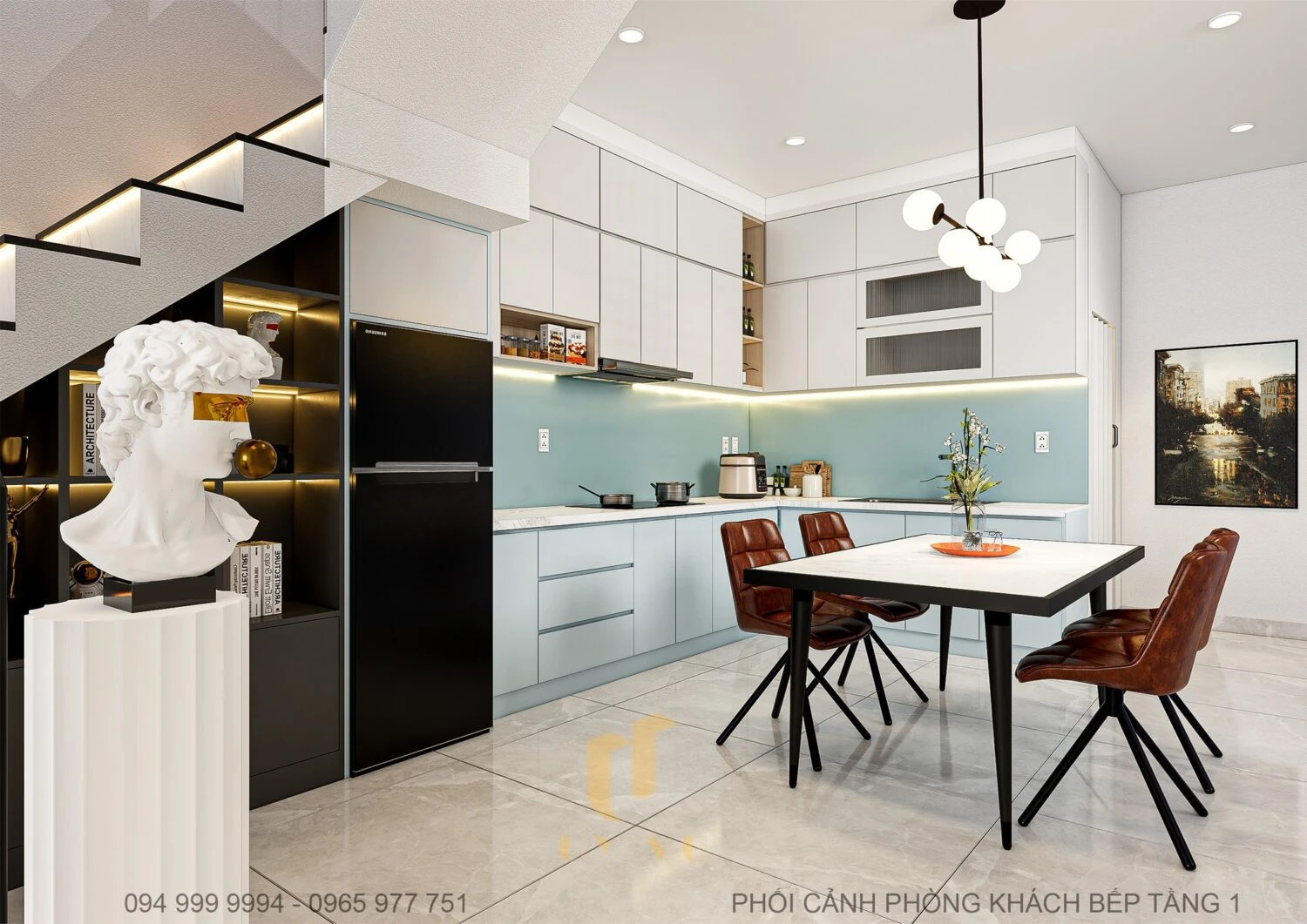 Modern Enscape Living Room - Dining Room SketchUp Free Model Download ID 218000184 (Pham Minh Quang)