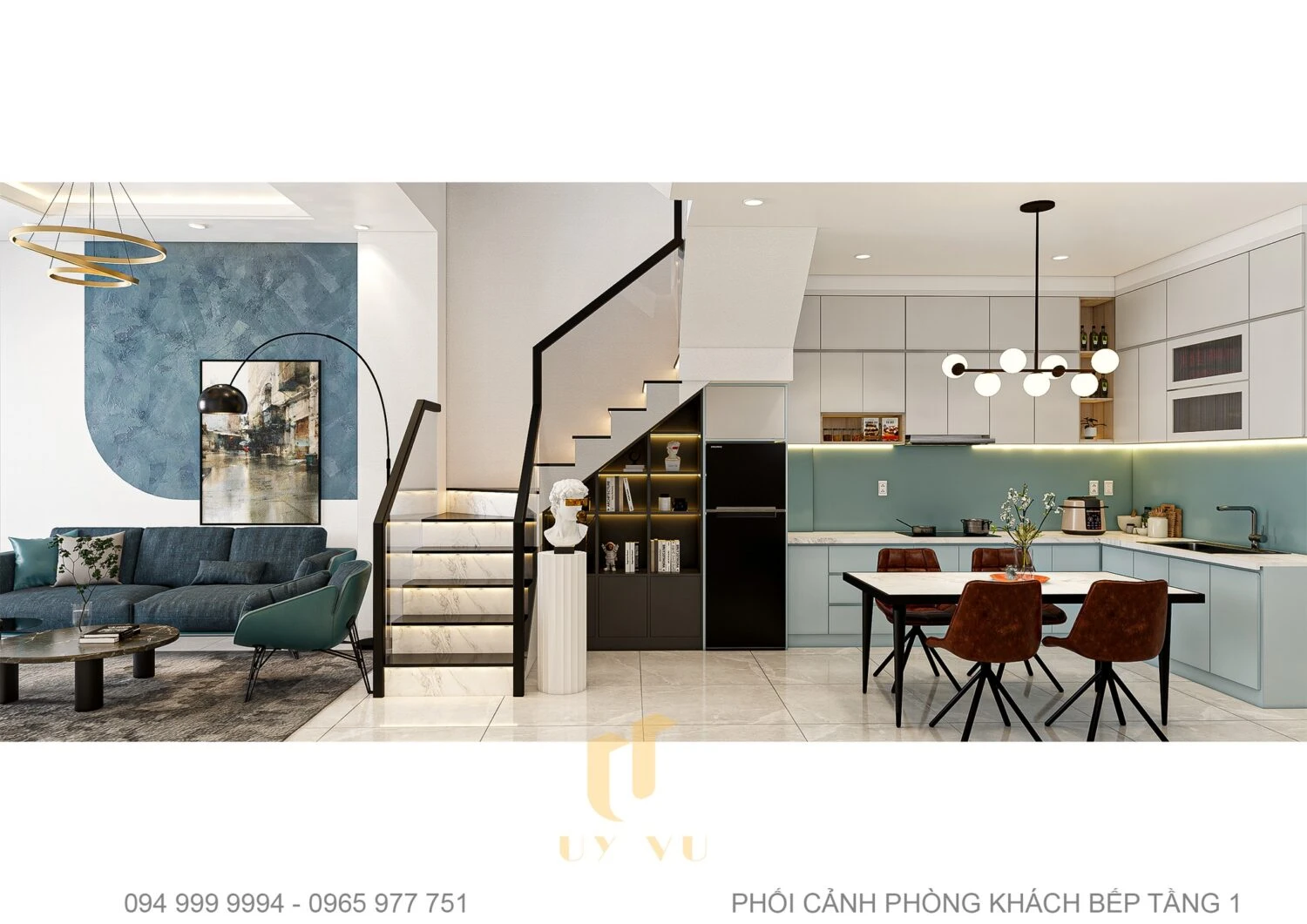 Modern Enscape Living Room - Dining Room SketchUp Free Model Download ID 218000184 (Pham Minh Quang)