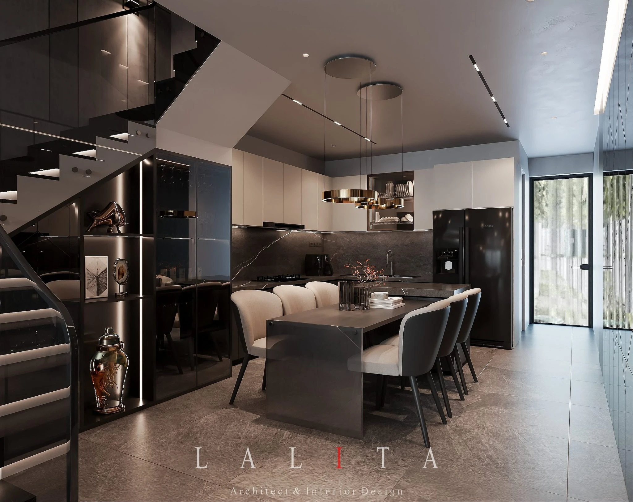 Modern Enscape Living Room - Dining Room SketchUp Free Model Download ID 218000214 (Duy Nguyenn)