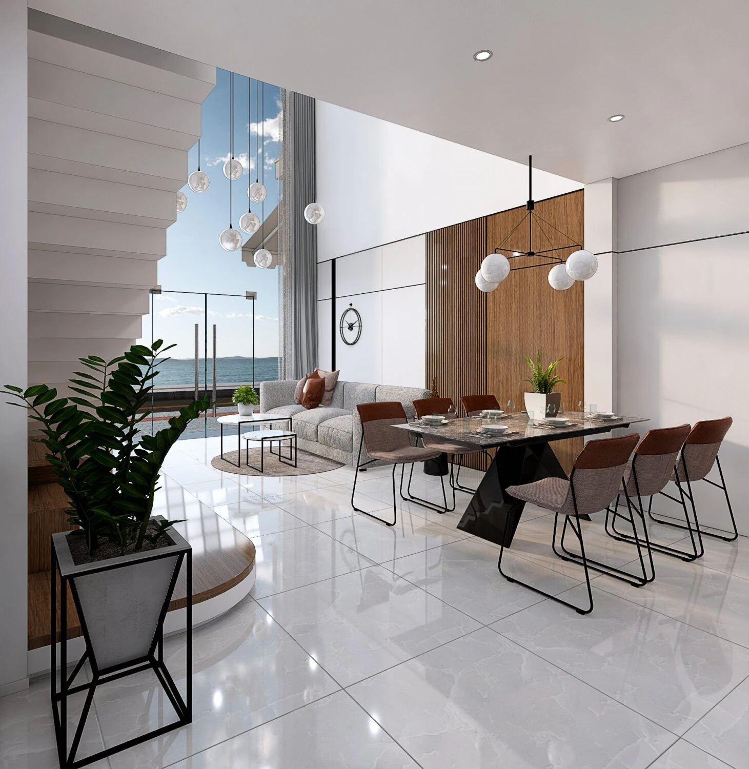 Modern Enscape Living Room Free SketchUp Models Download ID 100000378 (Tran Huy)