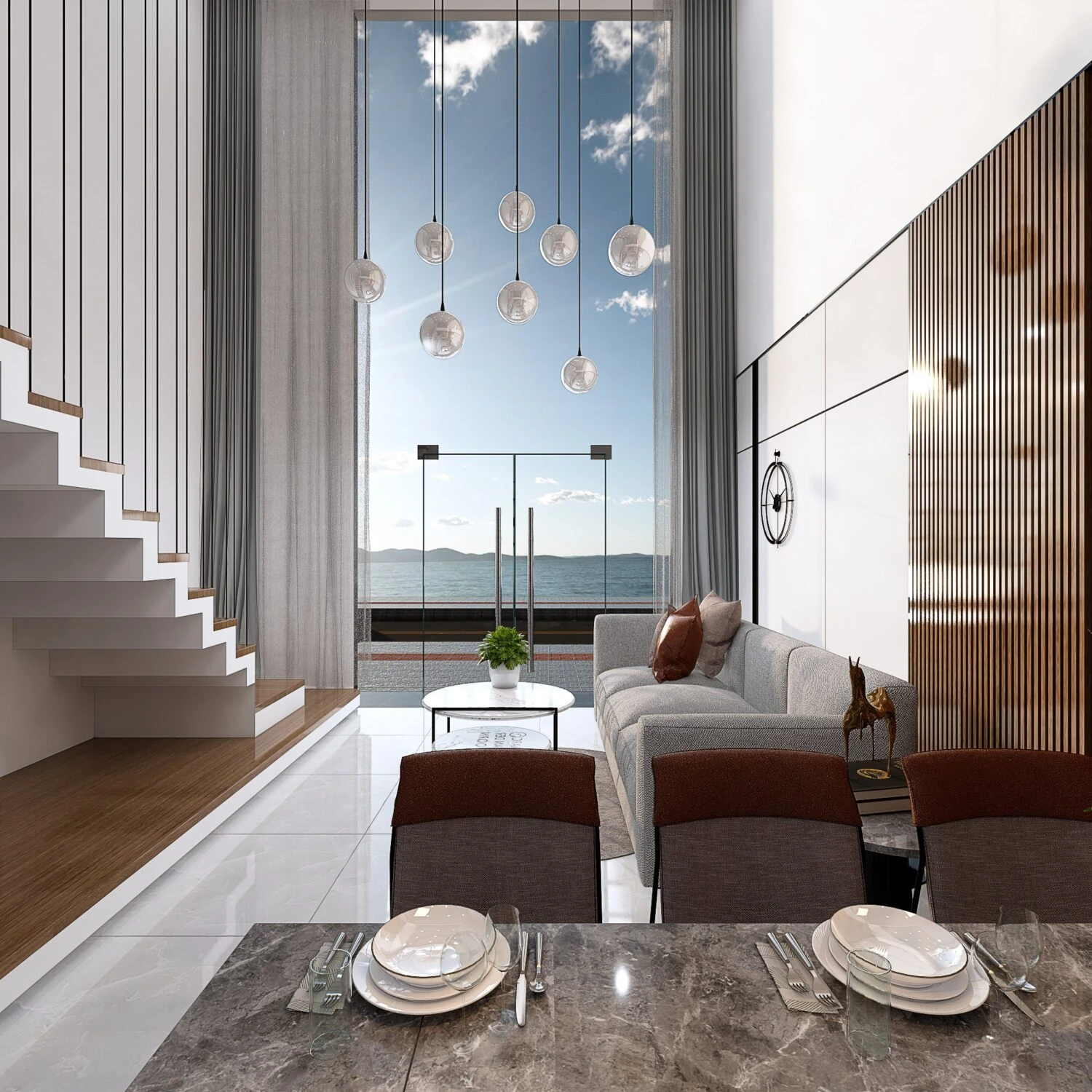 Modern Enscape Living Room Free SketchUp Models Download ID 100000378 (Tran Huy)