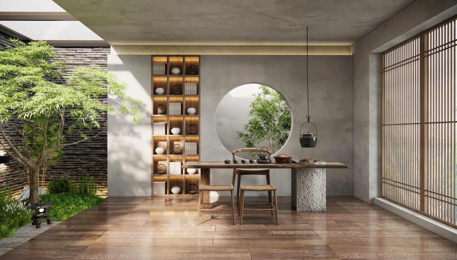 Modern Enscape Tea Room Free SketchUp Models Download ID 211000039 (Dinh Thanh)