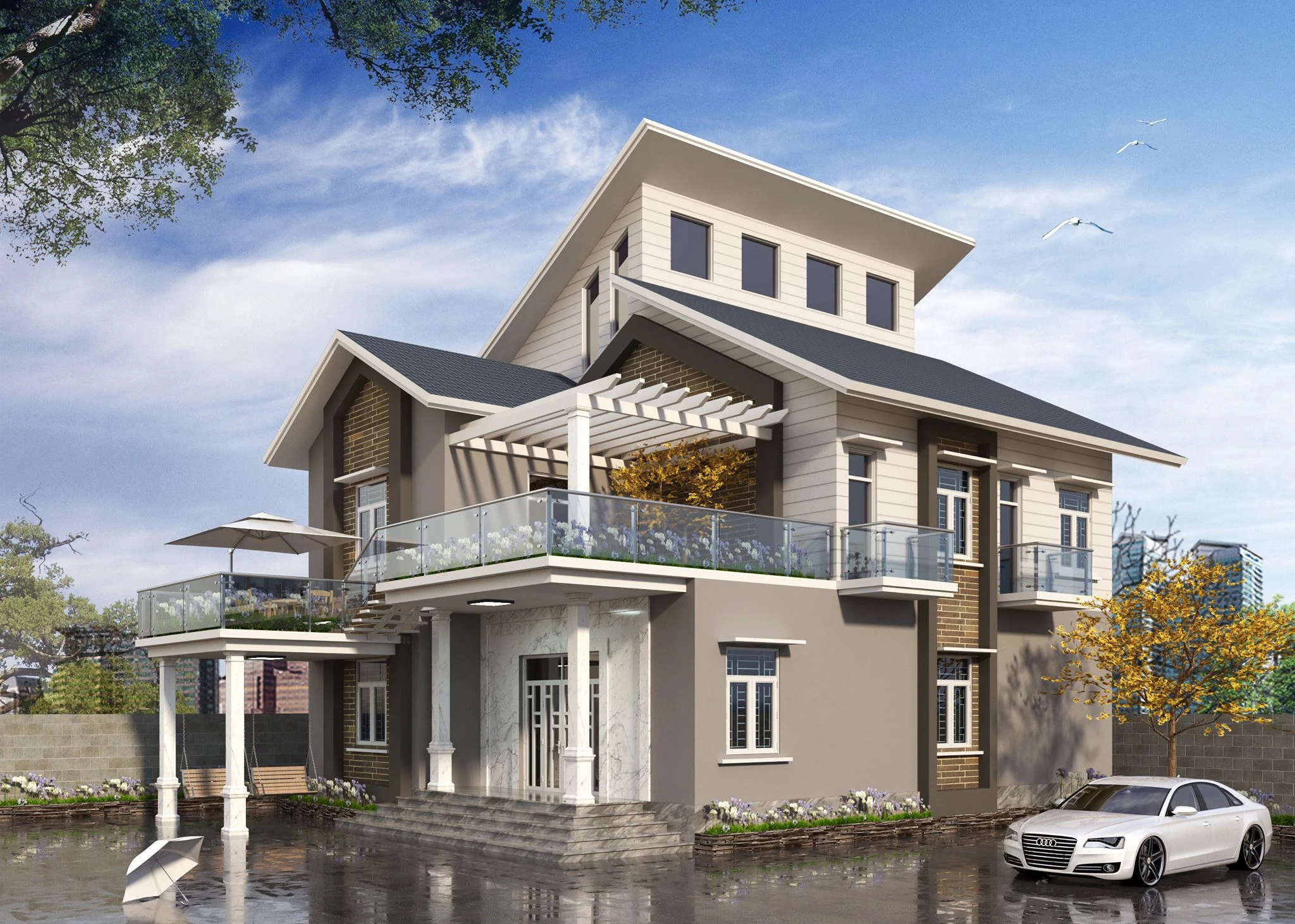 SketchUp Free Modern Exterior Sketchup 3d Models Free Download ID 101000524 (Xuan Khanh)