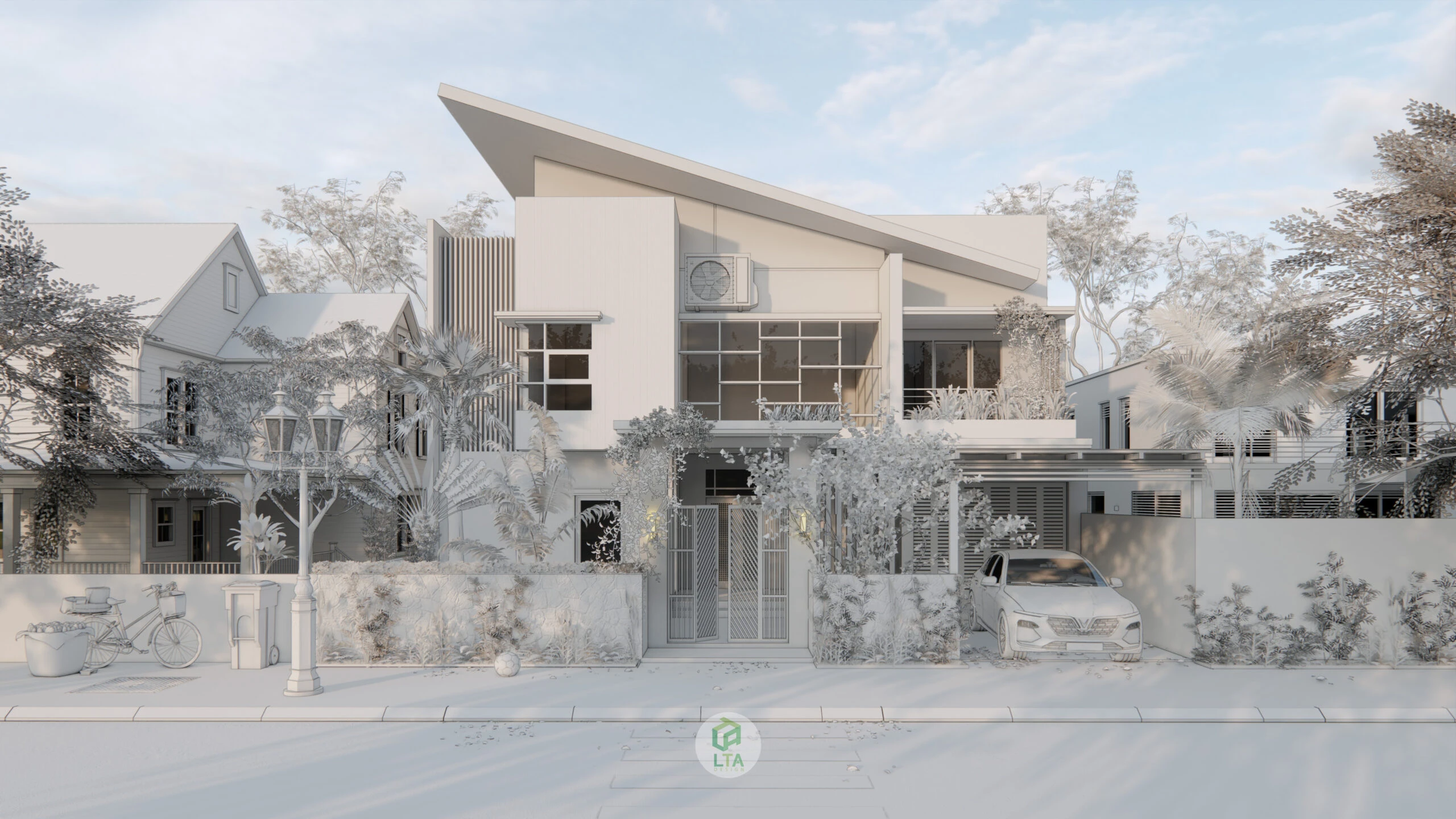 Modern Exterior Sketchup Free Model ID 101000420 (Cao Hoang Nhat Long)