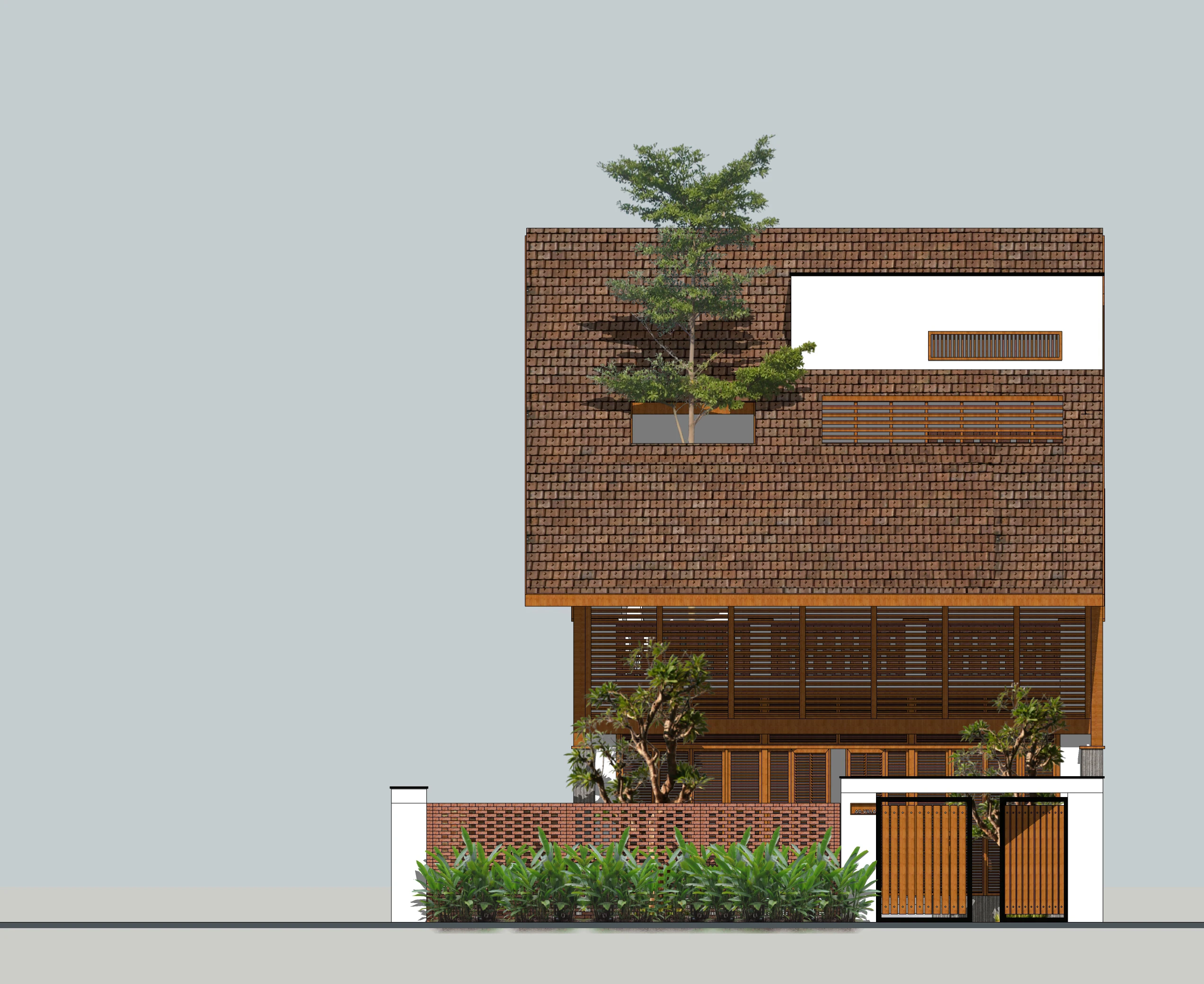 SketchUp Free Modern Exterior Sketchup Scene Download ID 101000508 (Tran Quang Trung)