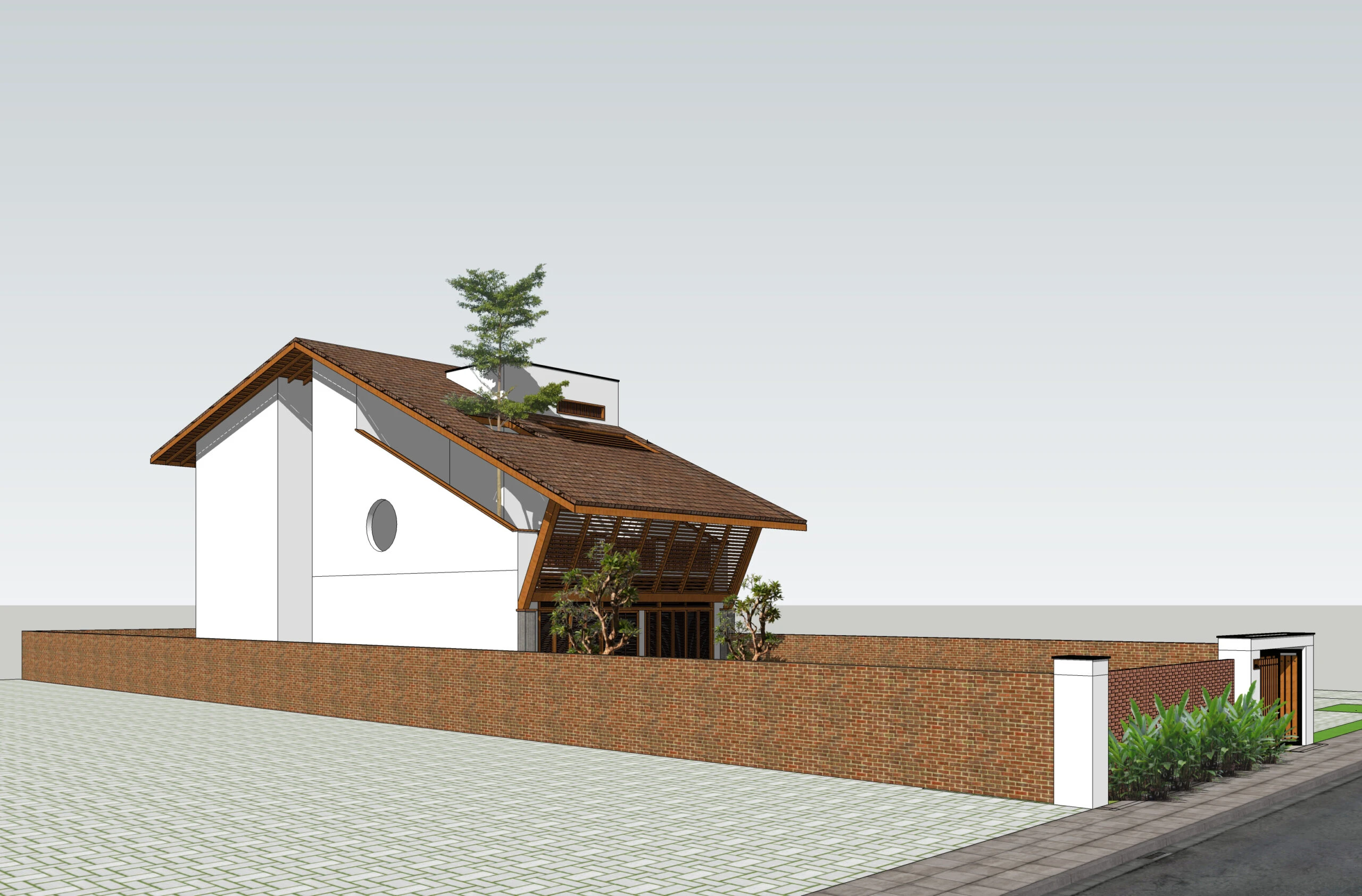 SketchUp Free Modern Exterior Sketchup Scene Download ID 101000508 (Tran Quang Trung)