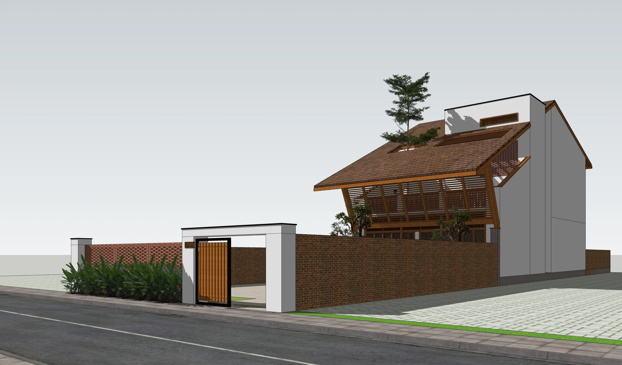 SketchUp Free Modern Exterior Sketchup Scene Download ID 101000508 (Tran Quang Trung)