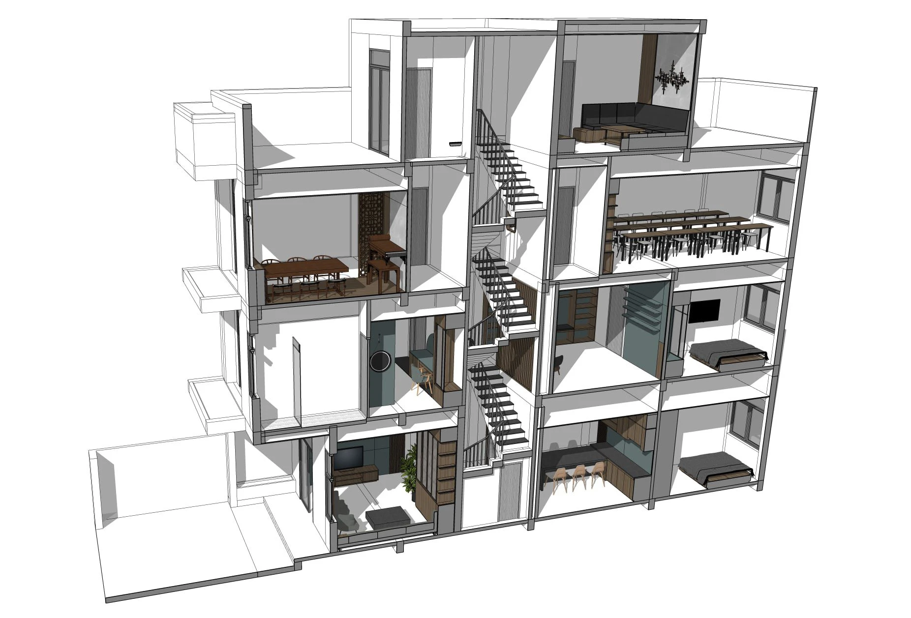 SketchUp Free Modern Exterior Sketchup Scene Download ID 101000598 (Nguyen Hoang Vien)